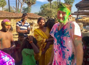 William GAUDE visage coloré fête Holy Inde