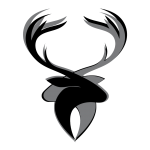 Logo William GAUDE cerfs entrecroisés
